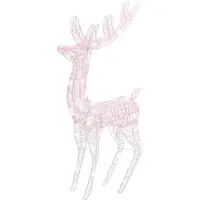 vidaXL Kerstdecoratie rendier 250 LED's warmwit 180 cm acryl