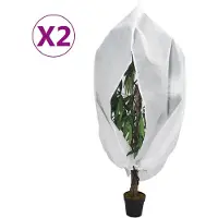 vidaXL Plantenhoezen met ritssluiting 2 st 70 g/m² 1x1,55 m