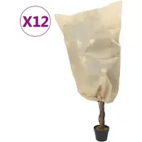 vidaXL Plantenhoezen met trekkoord 12 st 70 g/m² 0,8x1,2 m