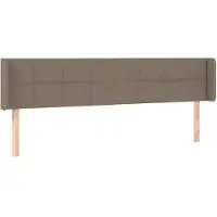 vidaXL Hoofdbord met randen 163x16x78/88 cm stof taupe