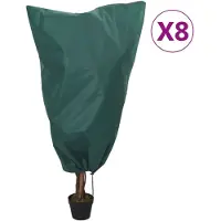 vidaXL Plantenhoezen met trekkoord 8 st 70 g/m² 0,8x1 m