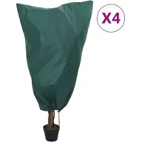 vidaXL Plantenhoezen met trekkoord 4 st 70 g/m² 0,8x1 m