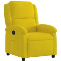 vidaXL Fauteuil verstelbaar fluweel geel