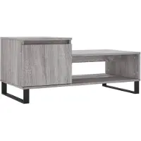 vidaXL Salontafel 100x50x45 cm bewerkt hout grijs sonoma