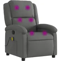 vidaXL Massagestoel verstelbaar stof donkergrijs