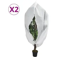 vidaXL Plantenhoezen met ritssluiting 2 st 70 g/m² 1,55x1,55 m