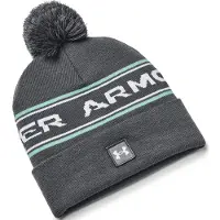 Under Armour Petten en mutsen Under Armour UA Men's Halftime Pom Beanie-GRY 1379985-012 | Maat: OSFM