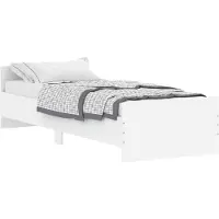 vidaXL Bedframe, wit, 75x190 cm, houtvezel