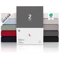 Blumtal Hoeslaken Premium Jersey - 100 x 200 cm - tot 15 cm Topperhoogte - Antraciet - 100% Katoen - Topper - Set van 2