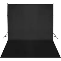 vidaXL Achtergrondsysteem 500x300 cm zwart