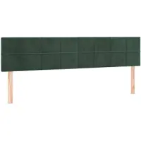 vidaXL Hoofdborden 180x5x78/88 cm fluweel donkergroen