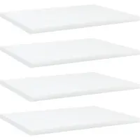 vidaXL Wandschappen 4 st 40x30x1,5 cm bewerkt hout wit