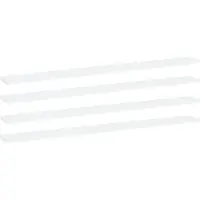 vidaXL Wandschappen 4 st 100x10x1,5 cm spaanplaat wit