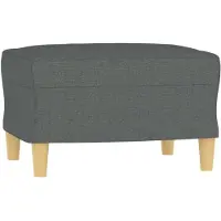 vidaXL Voetenbank 60x50x41 cm stof donkergrijs