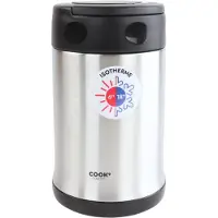 OTIX Soep Thermos - Soepbeker - Lepel - Thermosfles - Travel Mug - 500 ml - Zwart - Staal