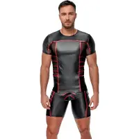 NEK Shirt met Rode Contraststrepen