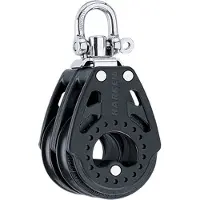 Harken Double Carbo Pulley 57 Mm Zwart