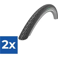 Schwalbe Buitenband - Road Cruiser - 28 inch x 1.60 - Zwart Reflecterend - Voordeelverpakking 2 stuks
