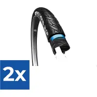Michelin Buitenband 28x1 14 32-622 reflectie cst classic otis-3 zwart - ZWART - Voordeelverpakking 2 stuks