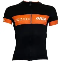Onda Fietsshirt korte mouw heren Zwart Oranje - Pro FAPV Minho - M