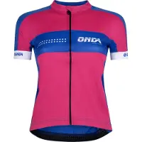 Onda Fietsshirt korte mouw dames Roze Blauw - Pro Douro - XS