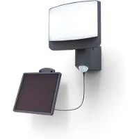Lutec Sunshine - LED Wandlamp met Sensor en Zonnepaneel - Donkergrijs
