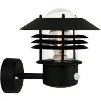 Nordlux Klassieke Wandlamp Vejers Zwart Met Sensor