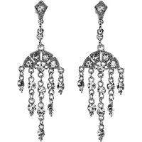Behave - Elegante oorhangers met steentjes - Feestelijke look - 6 cm