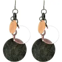 Behave - Ronde oranje oorbel hanger - Boho accent - Voor zomerlooks