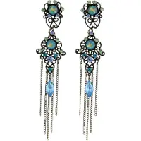 Behave - Oorhangers met blauwe stenen - Glamoureuze avondstijl