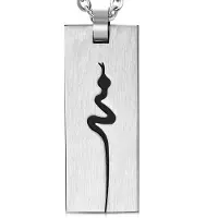 Montebello Ketting Saccharum - Heren - 316L Staal - Dogtag - Draak - 55 x 28 mm - 50 cm