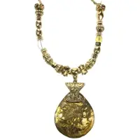 Behave - Vintage ketting dames - Statement hanger - Goudkleur - 44 cm