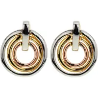 Behave - Oorbellen dames - Tricolor design - Elegant - Dag & avondstijl