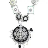 Behave - Zwarte ketting met hanger in vintage stijl - Bohemian trend