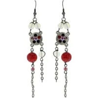 Behave - Ronde oorhangers met steentjes en kralen - Trendy sieraden
