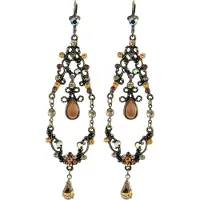 Behave - Oorhangers dames - Bruine stenen retro - Avond gala stijl