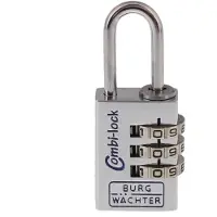 Burg wachter 3631 Hangslot 22.90 mm Aluminium-zilver (chroom) Cijferslot