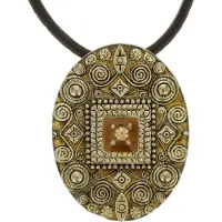 Behave - Ketting met ovale hanger in retro stijl - Modeaccessoire voor boho looks
