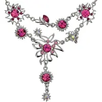 Behave Korte Ketting - Roze Stenen Hanger - Nikkelvrij - Verstelbaar