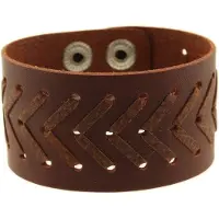 Behave - Armband - bruin leer - casual urban look - 22 cm