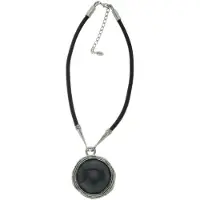 Behave - Ketting Dames- Grote Grijze Ronde hanger