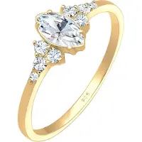 Elli Ring 'Kristall' goud / transparant