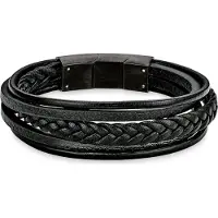 s.Oliver Leren armband 9038244 met zirkoon (synthetisch)