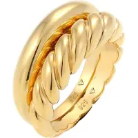 Elli PREMIUM Ring 'Twisted' goud