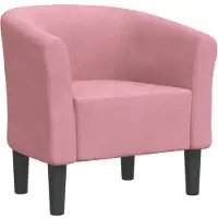 vidaXL Kuipstoel fluweel roze