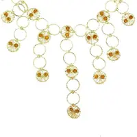 Behave - Ketting met Ronde Hangertjes - Goudkleurig - Nikkelvrij - 41 cm