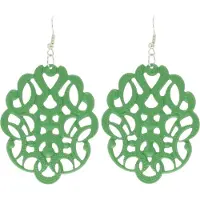 Behave - Oorhangers Dames - Groen - Barrokmotief
