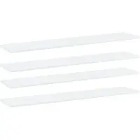 vidaXL Wandschappen 4 st 100x20x1,5 cm bewerkt hout wit