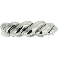 Behave - Bangle in gevlochten design - zilverkleur - elegant statement