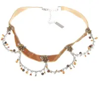 Behave - Kanten choker met kraaltjes - Vintage detail bij avondlook